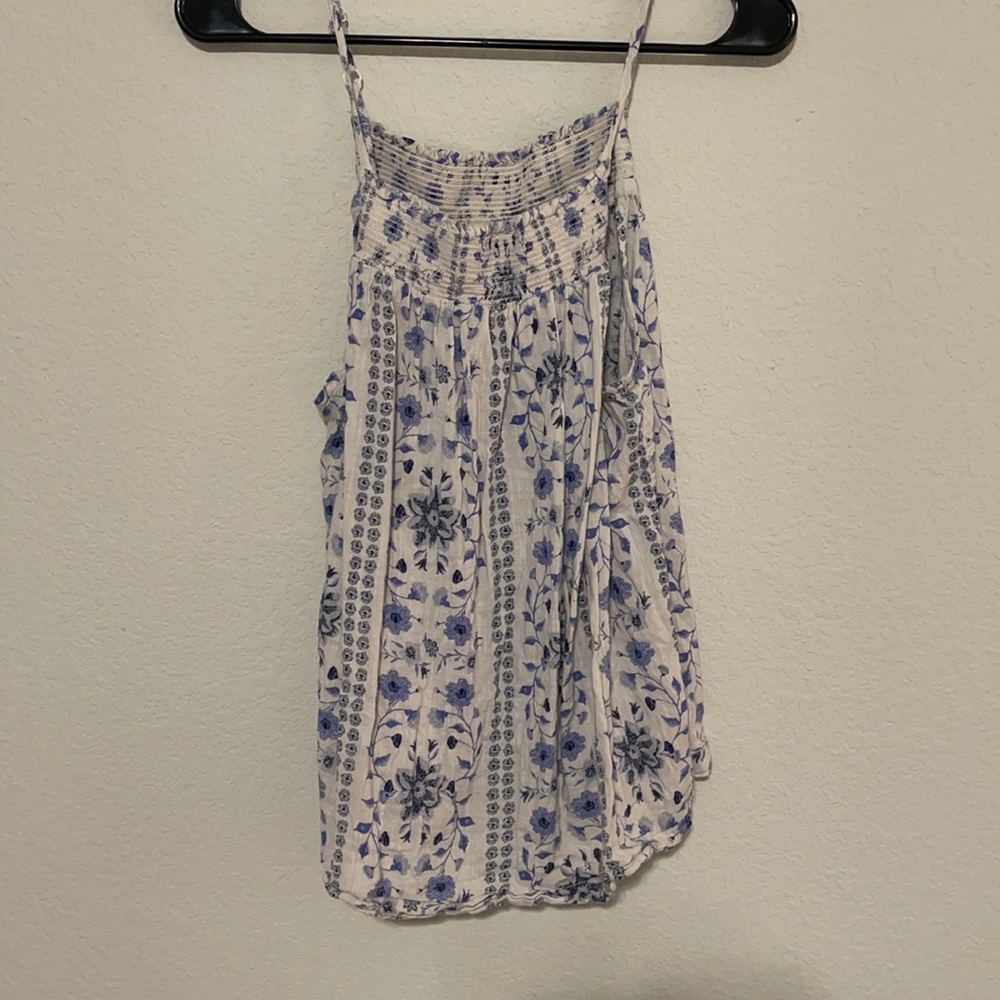 Blue and White Tank Top